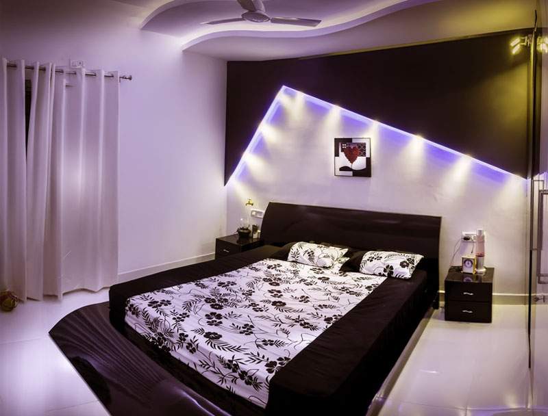 Bedroom with backlight