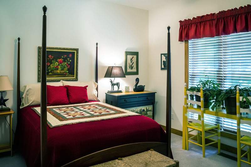 Bedroom in brown tones