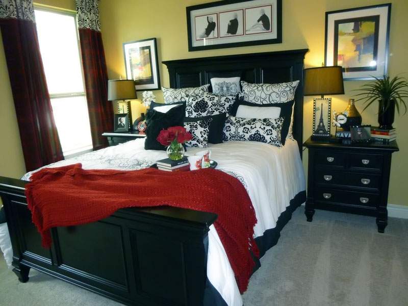 Black furniture in the bedroom